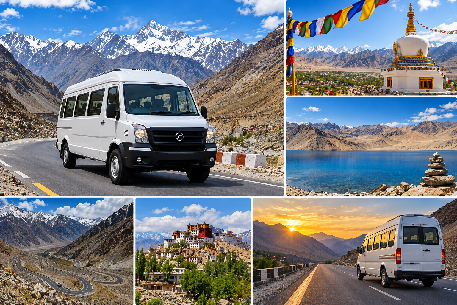 Delhi to Leh Tempo Traveller Package Cost | Budget-Friendly Leh Ladakh Group Tours